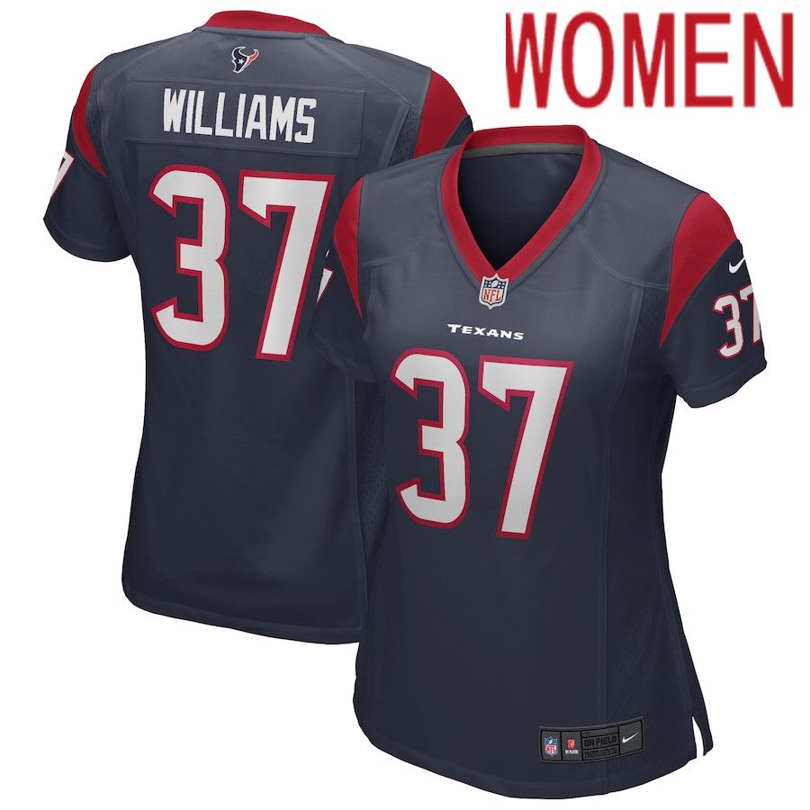 Women Houston Texans 37 Domanick Williams Nike Navy Game Retired Player NFL Jersey